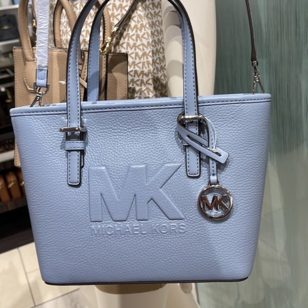 Michael Kors Xs Cryl Conv Tz Tote Pale Blue - Picture 13 of 16